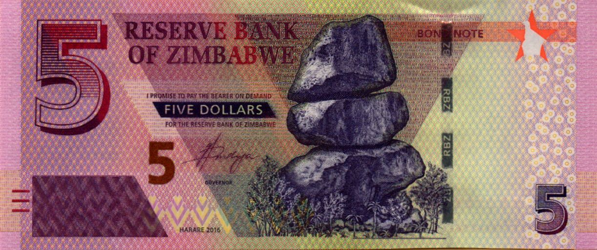 Zimbabwe 5 2016 UNC P-100/2